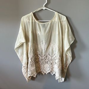 Forever 21 Sheer Crochet Top
